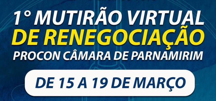 Começa hoje o 1º mutirão virtual de renegociação do Procon Câmara