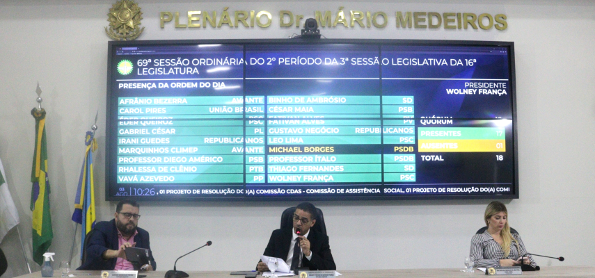Agosto Verde e Festa do Sabugo são tema da 69ª Sessão Ordinária