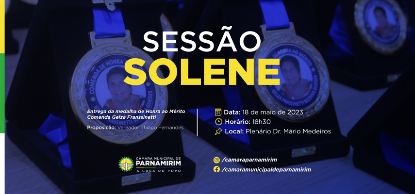 Sessão Solene homenageia Assistentes Sociais de Parnamirim nesta quinta