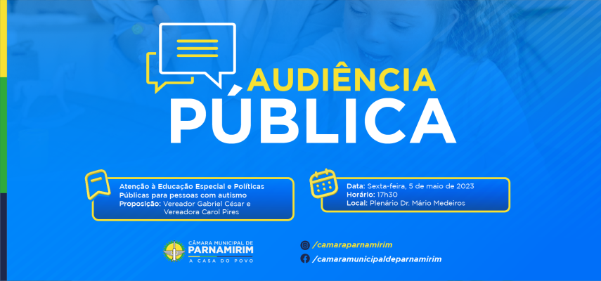 Audiência Pública da Câmara de Parnamirim discute educação especial
