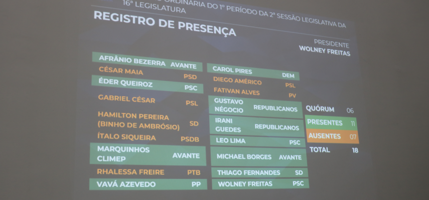 Câmara Digital: sessão com votação eletrônica foi simulada na Casa Legislativa de Parnamirim