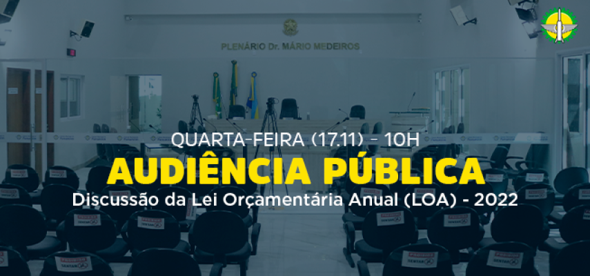 Câmara de Parnamirim realiza Audiência Pública sobre a LOA nesta terça-feira