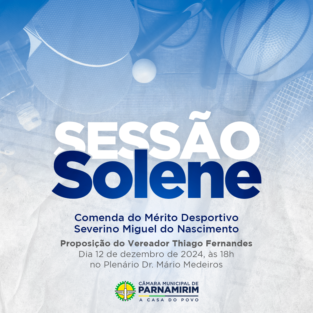 Legislativo municipal irá entregar Comenda do Mérito Desportivo nesta quinta-feira