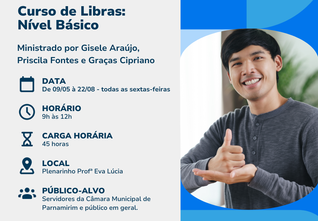 Câmara de Parnamirim realiza Curso Básico de Libras