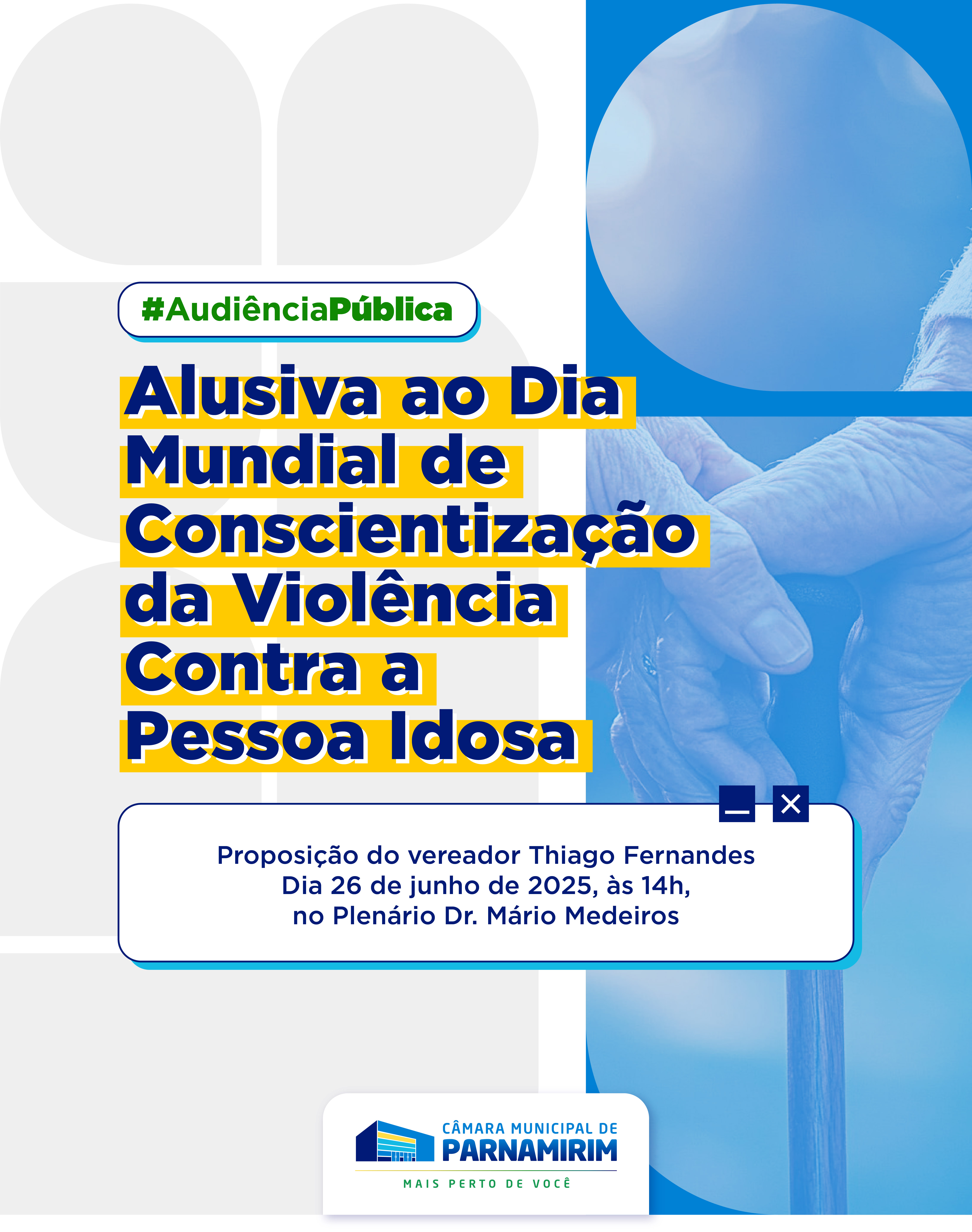 Câmara de Parnamirim debate violência contra idosos em audiência pública