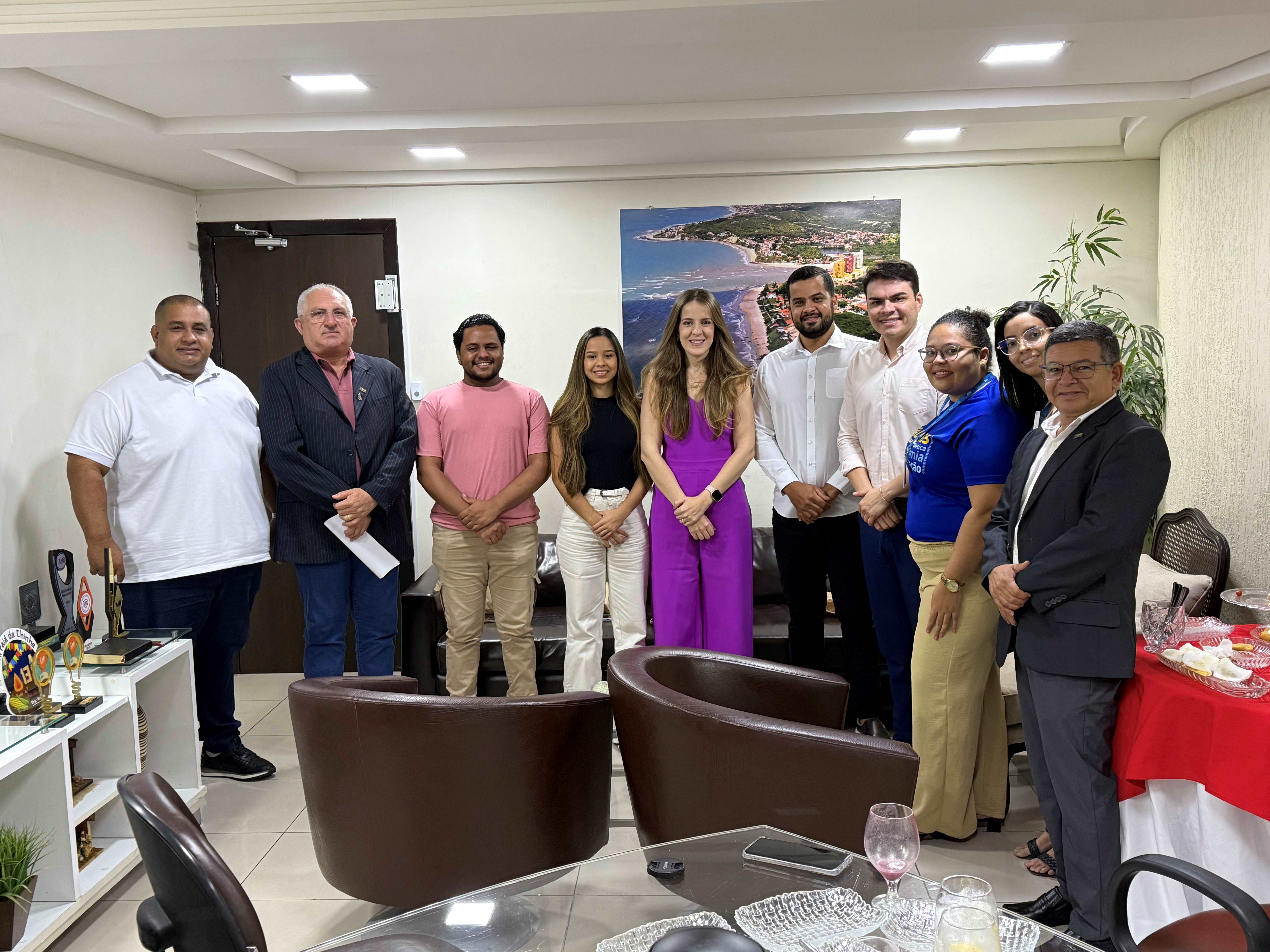 Presidente da Câmara de Arez e equipe visitam Câmara Municipal de Parnamirim