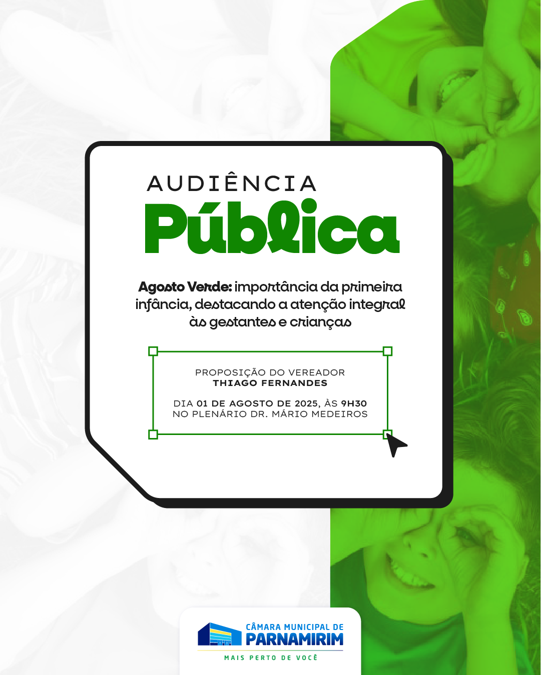 Câmara Municipal realiza audiência pública sobre a 1ª Infância