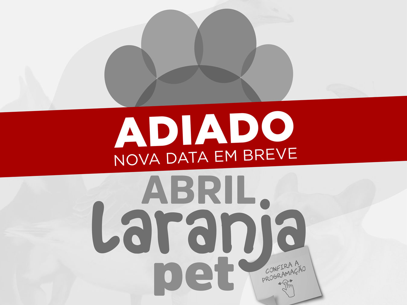Terceira edição do “Abril Laranja Pet” foi adiada