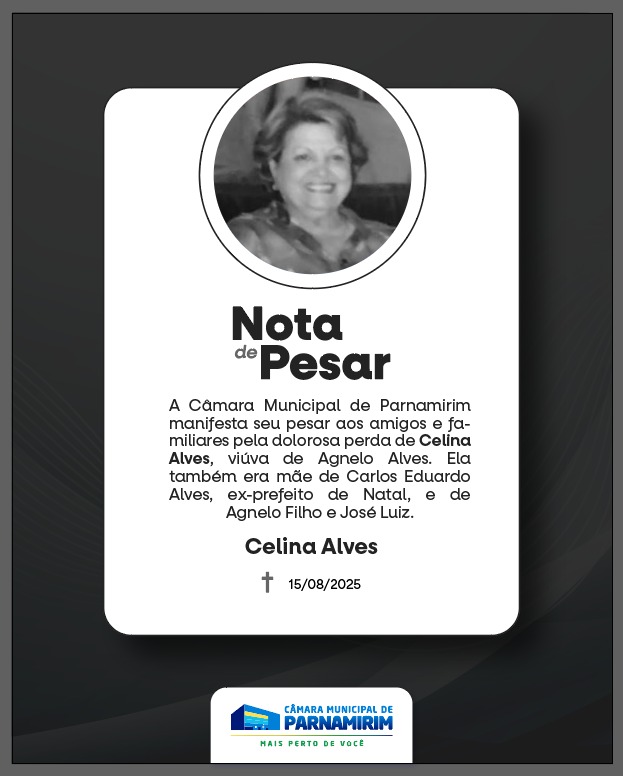 Morre Celina Alves, primeira dama de Parnamirim nos anos 2001 a 2008