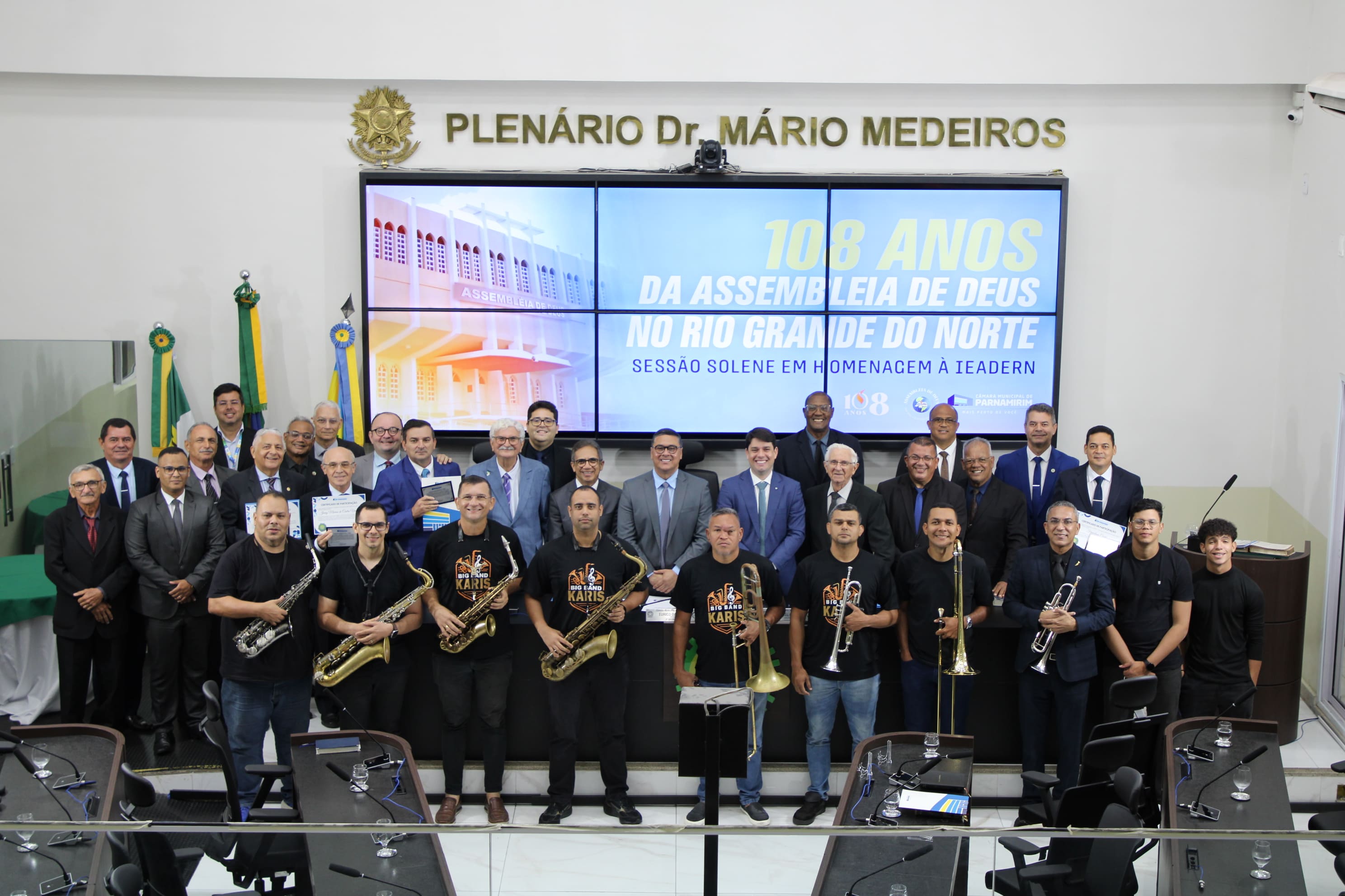 Câmara de Parnamirim homenageia os 108 anos da Assembleia de Deus no estado