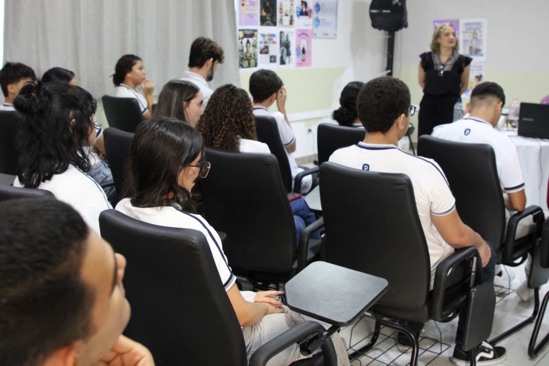 Aula com alunos da Escola Estadual Presidente Roosevelt - Foto 1